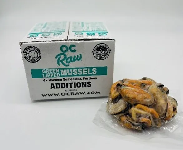 4pc 8oz OC Green Lipped Mussels - Treats